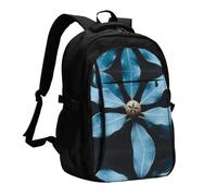 LMNGH Travel Laptop Backpack Business Backpack for Men Women blue eucalyptus Travel Backpack with USB Charging Port
