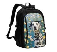 LMNGH Travel Laptop Backpack Business Backpack for Men Women Cute Dalmatian Travel Backpack with USB Charging Port