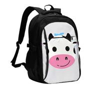LMNGH Travel Laptop Backpack Business Backpack for Men Women Funny Cow Travel Backpack with USB Charging Port