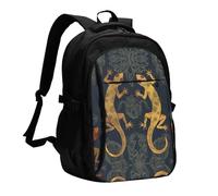 LMNGH Travel Laptop Backpack Business Backpack for Men Women Gecko Lizards Travel Backpack with USB Charging Port