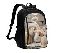 LMNGH Travel Laptop Backpack Business Backpack for Men Women Guinea Pigs Travel Backpack with USB Charging Port