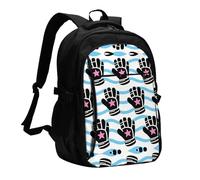 LMNGH Travel Laptop Backpack Business Backpack for Men Women Hockey Elements Creative Patterned Travel Backpack with USB Charging Port