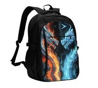 LMNGH Travel Laptop Backpack Business Backpack for Men Women Ice and Fire Dragons Travel Backpack with USB Charging Port