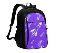 LMNGH Travel Laptop Backpack Business Backpack for Men Women many Exploration Rocket Travel Backpack with USB Charging Port
