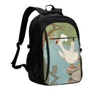 LMNGH Travel Laptop Backpack Business Backpack for Men Women Silly Goose Travel Backpack with USB Charging Port
