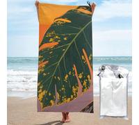 LMNGH Tropical Palm Leaves Bath Towel Super Absorbent Quick Dry Bathroom Towel Sand Free Microfiber Beach Towels for Bathroom, Gym, Spa and Hotel Towel 27.5"x55"