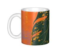 LMNGH Tropical Palm Leaves Ceramic Coffee Mug 11oz Novelty Tea Cup With Handle Coffee Cup For Men Women Office Work