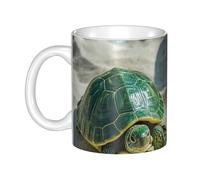 LMNGH Two Turtles And Shells Ceramic Coffee Mug 11oz Novelty Tea Cup With Handle Coffee Cup For Men Women Office Work
