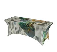 LMNGH Two Turtles and Shells Decorative Tablecloth Protector for Wedding, Banquet & Parties6FT Spandex Rectangle Tablecloths, Stretch Washable Table Cloth Wrinkle Free Patio Table Cover