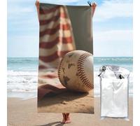 LMNGH Vintage Baseball Bath Towel Super Absorbent Quick Dry Bathroom Towel Sand Free Microfiber Beach Towels for Bathroom, Gym, Spa and Hotel Towel 27.5"x55"