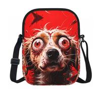 LMNGH Women Cell Phone Purse Small Crossbody Bags Zipper Sling Purses Travel Shoulder Handbag Red Dog Messenger Bag