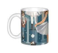 LMNGH Women'S Nutcracker Ballet Xmas Dance Ceramic Coffee Mug 11oz Novelty Tea Cup With Handle Coffee Cup For Men Women Office Work
