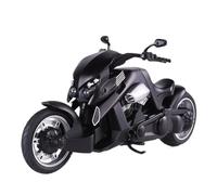 LMNMY Model Toy 1: 12 For Y-AMAHA Tyrannosaurus Motorcycle Alloy Toy With Sound And Light Pull Back Vehicles Decoration Toys Gift(Black- Silver)