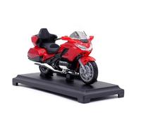LMNMY Model Toy 1/18 For H-ONDA Gold Wing 2020 Motorcycle Model Diecast Ornaments Gifts Toy Collection(Black- Silver)