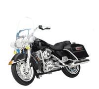 LMNMY Model Toy Imitation Alloy Motorcycle Model With A Base Toy Gift Collection Ornaments Gifts Birthday 1:18 For Harley Road King 1999(Black- Silver)