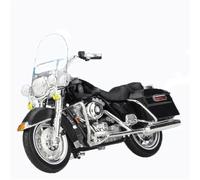 LMNMY Model Toy Miniature Collection 1/18 For Harley For Davidson 1999 FLHR Road King Alloy Motorcycle Model Simulation Toy Gifts(Black- Silver)