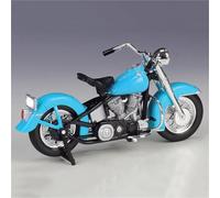 LMNMY Model Toy Simulation Diecast Metal Toy Gifts 1/18 For Harley For Davidson 74FL For Hydra Glide Alloy Motorcycle Model(Blue)
