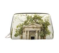 LMNUDS Antique Building With Roman Olive Branch And Greek Travel-Ready Toiletry Bag, Compact Makeup Organizer For Women, Gold, One size