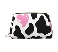 LMNUDS Black White Milk Cow Travel-Ready Toiletry Bag, Compact Makeup Organizer For Women, Gold, One Size