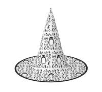 LMNUDS Cute Penguin Print Halloween Hat Soft Oxford Cloth Halloween Hat For Carnivals Foldable Space Saving Design