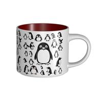LMNUDS Cute Penguin Printing Large-Capacity Ceramic Mugs Functional Cups For Home Office Sleek Design Comfort Grip Handle