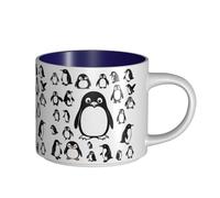 LMNUDS Cute Penguin Printing Large-Capacity Ceramic Mugs Functional Cups For Home Office Sleek Design Comfort Grip Handle
