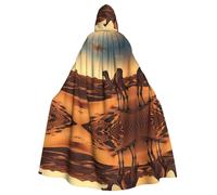LMNUDS Egypt Camels Unisex Mysterious Renaissance Hooded Robe Cloak Halloween Christmas Cosplay Costume Party Cape Adult Cloak