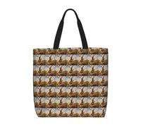 LMNUDS Goat Frolic Tote Bag For Women, Lightweight One-Shoulder Tote Bag With Inside Pocket Shoulder Bag Handbag, Black, One Size