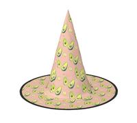 LMNUDS Many Avocado Images Print Halloween Hat Soft Oxford Cloth Halloween Hat For Carnivals Foldable Space Saving Design