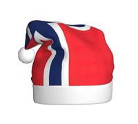 LMNUDS Norwegian Flag Printing Holiday Plush Unique Stylish Adult Women Men Santa Hat Winter Christmas Hats Xmas Party Caps