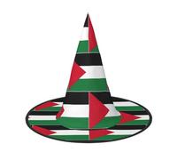 LMNUDS Palestine Flag Print Halloween Hat Soft Oxford Cloth Halloween Hat For Carnivals Foldable Space Saving Design