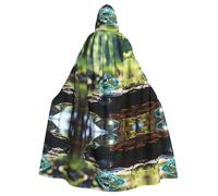 LMNUDS Rain Drops Over Rock Unisex Mysterious Renaissance Hooded Robe Cloak Halloween Christmas Cosplay Costume Party Cape Adult Cloak