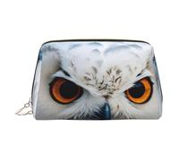LMNUDS Snowy Owl Eyes Travel-Ready Toiletry Bag, Compact Makeup Organizer For Women, Gold, One size