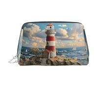 LMNUDS The Seaside Lighthouse Travel-Ready Toiletry Bag, Compact Makeup Organizer For Women
