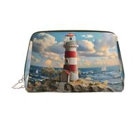 LMNUDS The Seaside Lighthouse Travel-Ready Toiletry Bag, Compact Makeup Organizer For Women