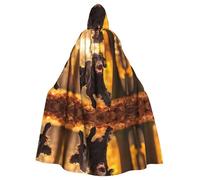 LMNUDS Trotting Flat Coated Retrievers Paw Unisex Mysterious Renaissance Hooded Robe Cloak Halloween Christmas Cosplay Costume Party Cape Adult Cloak