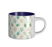 LMNUDS Turtle Write Printing Large-Capacity Ceramic Mugs Functional Cups For Home Office Sleek Design Comfort Grip Handle