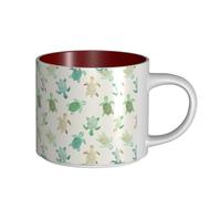 LMNUDS Turtle Write Printing Large-Capacity Ceramic Mugs Functional Cups For Home Office Sleek Design Comfort Grip Handle