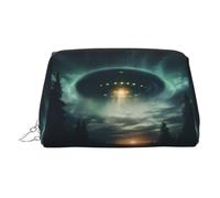 LMNUDS Ufo At Night Travel-Ready Toiletry Bag, Compact Makeup Organizer For Women, Silver, One Size