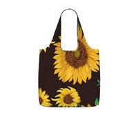 LMNvbz Beautiful Sunflower. Print Storage Bag With A Drawstring Backpack | Reusable Grocery Bags Tote Bag, Washable Foldable Shopping Bag, With Shoulder Strap