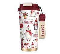 LMNvbz Christmas Santa Claus 316 Stainless Steel Insulated Coffee Mug, Vacuum Lid Travel Tea Cup Keeps Hot and Cold