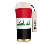 LMNvbz Iraqi Flag 316 Stainless Steel Insulated Coffee Mug, Vacuum Lid Travel Tea Cup Keeps Hot and Cold