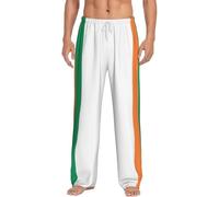 LMNvbz Irish Flag Print Men'S Soft Bottoms Pyjama Pants Lounge Pajama, Lightweight Comfort Sleep Trousers Loungewear Nightwear Pjs With Pockets