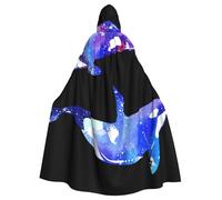 LMNvbz Orca Killer Whale Unisex Cloak Hooded Cape For Halloween Cosplay Party Costume, Adult Vampire Witch Robe
