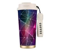 LMNvbz Red Galaxy Constellation 316 Stainless Steel Insulated Coffee Mug, Vacuum Lid Travel Tea Cup Keeps Hot and Cold