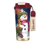LMNvbz Snowman Squirrel Owl 316 Stainless Steel Insulated Coffee Mug, Vacuum Lid Travel Tea Cup Keeps Hot and Cold