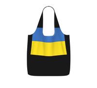 LMNvbz Ukrainian Flag Print Storage Bag With A Drawstring Backpack | Reusable Grocery Bags Tote Bag, Washable Foldable Shopping Bag, With Shoulder Strap