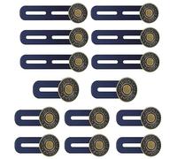 LMOGWL 14 piece pants button extender, elastic extension button, pants waist extender adjustable, lengthening jeans waist belt button extender set, jeans skirt elastic extension button (6 long8 short)