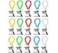 LMOGWL 15-Piece Tea Towel Hook, Colored Hook Clip, Suitable for Home, Beach, Bathroom, Kitchen Towel Rack (5 Colors)