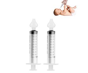 LMOGWL 2 Pcs 10ML Nasal Aspirator, Nasal Irrigator, Portable Nasal Irrigator, Reusable Silicone Nasal Suction Tip, Safe and Comfortable Nasal Aspirator